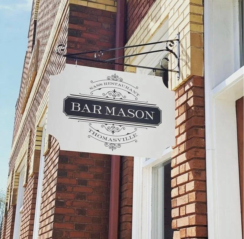 Bar Mason exterior entrance at the historic train depot