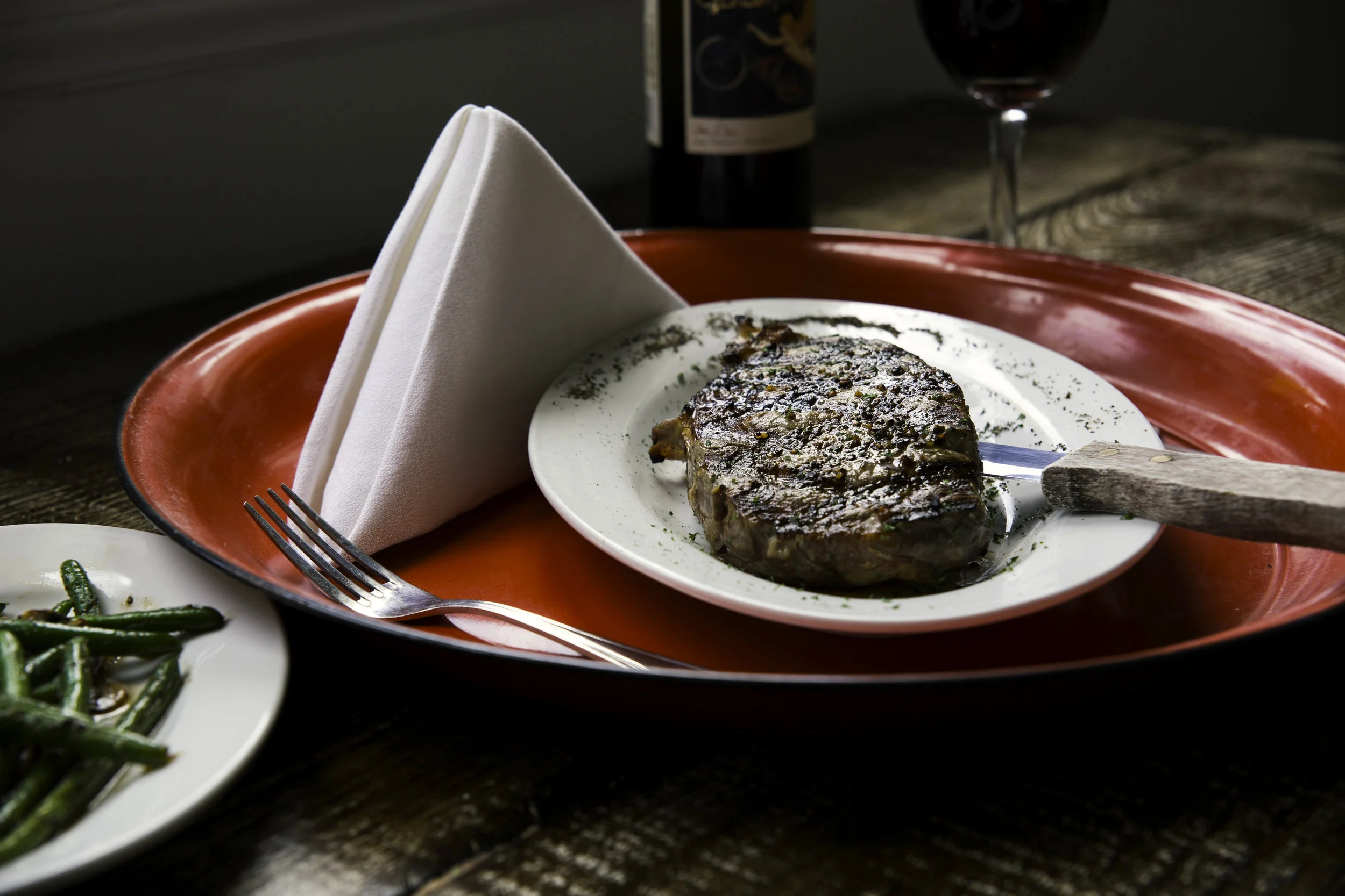 Caleb's Butter-Basted Ribeye served at Sass! Restaurant