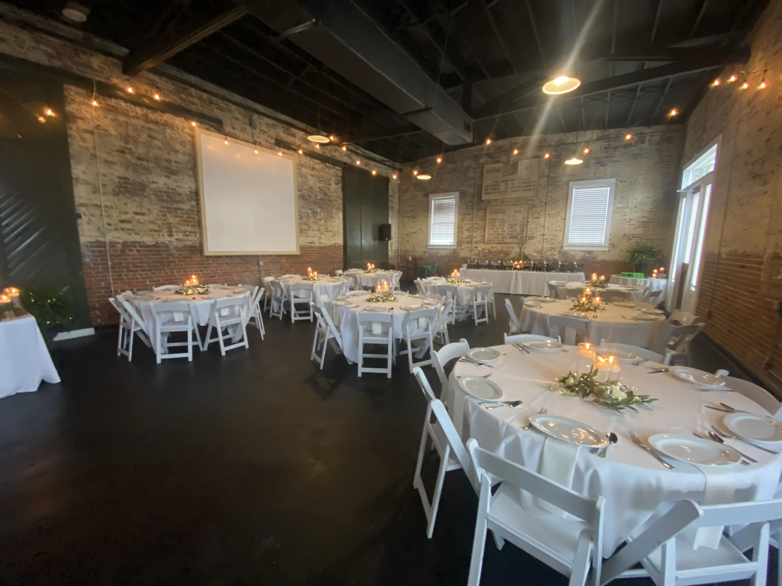 The Wagner Room set up for a private dining event at Sass! Restaurant